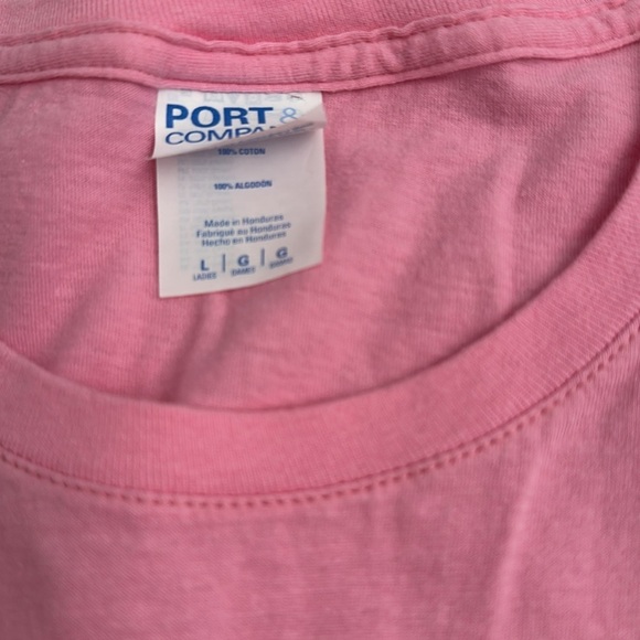 Port and Co Clemson University pink and orange logo t-shirt - Picture 11 of 11